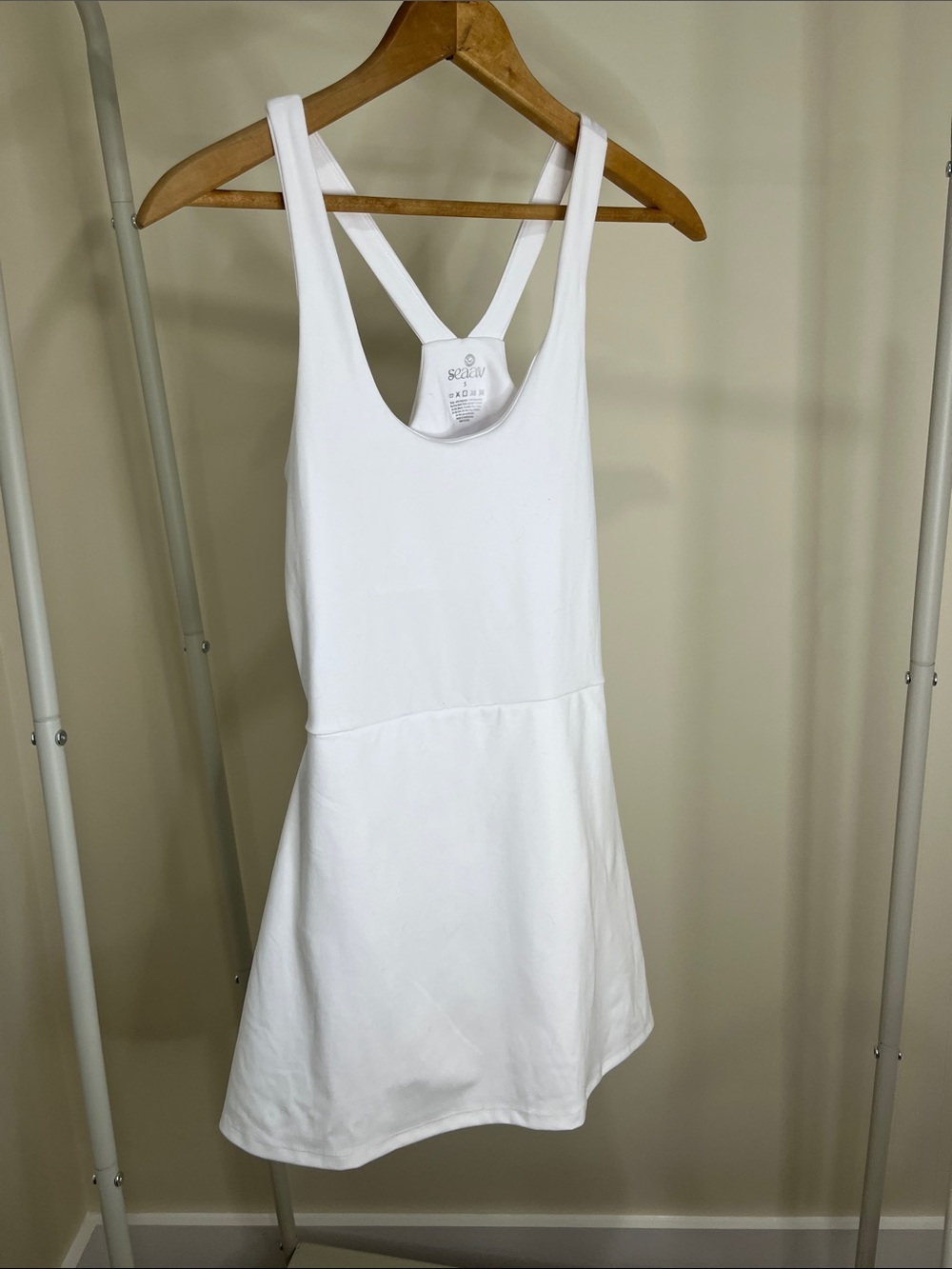 White Mini Dress with Racerback